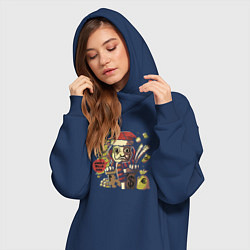 Женское худи-платье Money heist christmas, цвет: тёмно-синий — фото 2