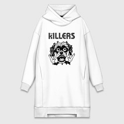 Женское худи-платье The Killers - rock dog, цвет: белый