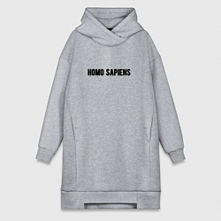 Женское худи-платье Homo sapiens, цвет: меланж