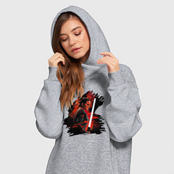 Женское худи-платье Рей Скайуокер - Звездные войны, цвет: меланж — фото 2