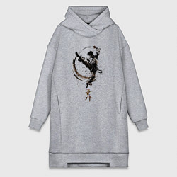 Женское худи-платье Неизвестный боец, цвет: меланж