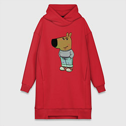 Женская толстовка-платье Чиловый парень