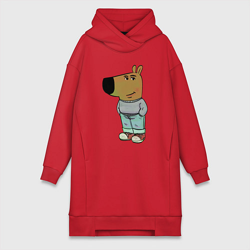 Женская толстовка-платье Чиловый парень / Красный – фото 1