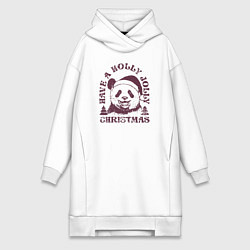 Женская толстовка-платье Панда Дед Мороз