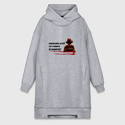 Женская толстовка-платье Вымышленных друзей не выбирают / Меланж – фото 1