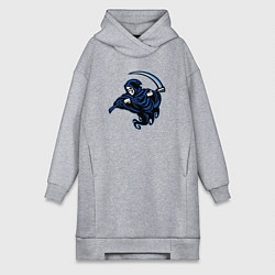 Женское худи-платье Death mood, цвет: меланж
