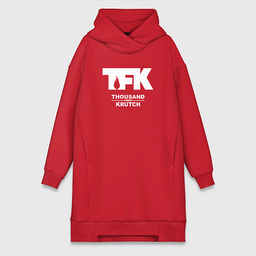 Женская толстовка-платье Thousand Foot Krutch - logo / Красный – фото 1