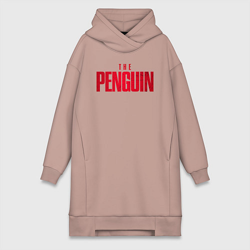 Женская толстовка-платье The penguin logo / Пыльно-розовый – фото 1