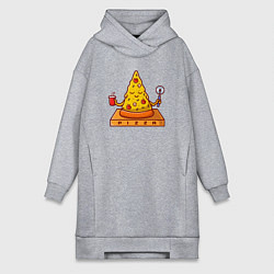 Женское худи-платье Pizza yoga, цвет: меланж
