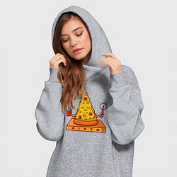 Женское худи-платье Pizza yoga, цвет: меланж — фото 2