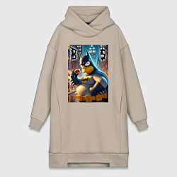 Женское худи-платье Batsimpson - ai art fantasy, цвет: миндальный