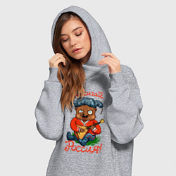 Женское худи-платье Русский мишка, цвет: меланж — фото 2