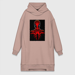 Женская толстовка-платье Человек паук майлз моралес