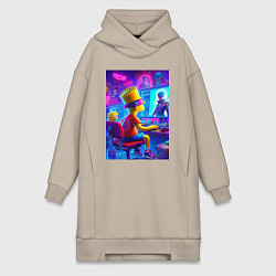 Женская толстовка-платье Барт и Мэгги выбирают персонажа