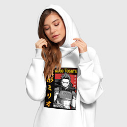 Женское худи-платье Моя геройская академия Mirio Togata, цвет: белый — фото 2