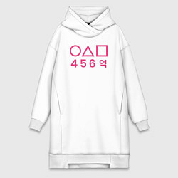 Женское худи-платье Номер 456, цвет: белый
