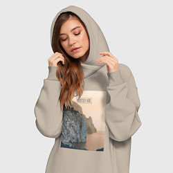 Женское худи-платье Горная душа, цвет: миндальный — фото 2