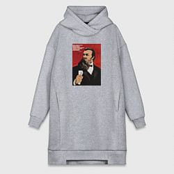 Женское худи-платье Фридрих Энгельс, цвет: меланж