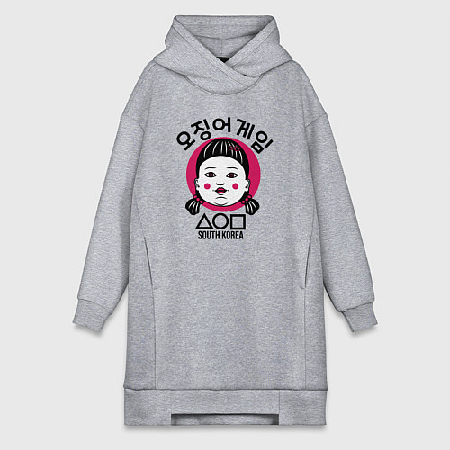 Женская толстовка-платье South Korea girl / Меланж – фото 1