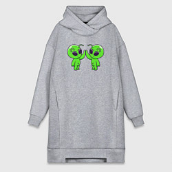 Женская толстовка-платье Пришелец дай пять