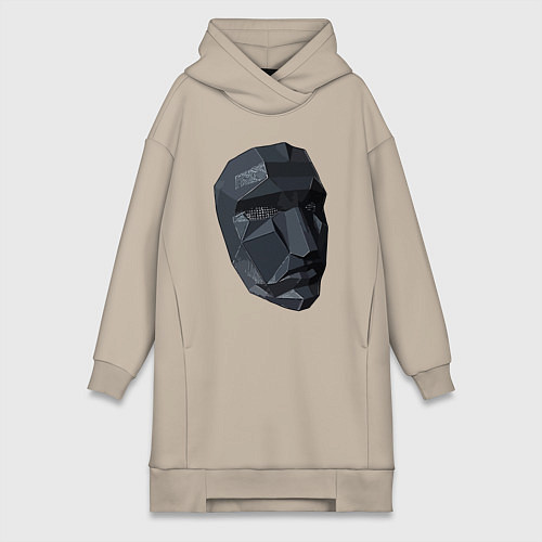 Женская толстовка-платье Boss mask / Миндальный – фото 1