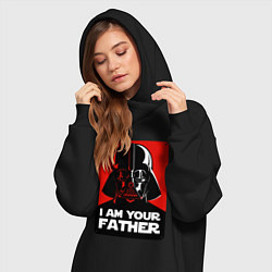 Женское худи-платье Darth Vader, цвет: черный — фото 2