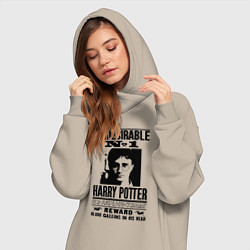 Женское худи-платье Harry Potter - wanted, цвет: миндальный — фото 2