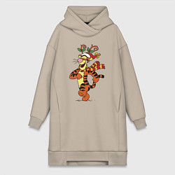 Женская толстовка-платье Winnie the pooh - tigger