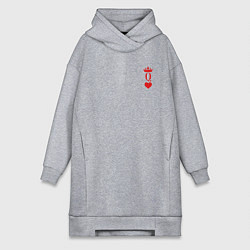 Женская толстовка-платье Королева Черви - для пары