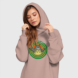 Женское худи-платье Вот и всё соседи, цвет: пыльно-розовый — фото 2