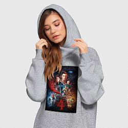 Женское худи-платье Stranger Things 4, цвет: меланж — фото 2