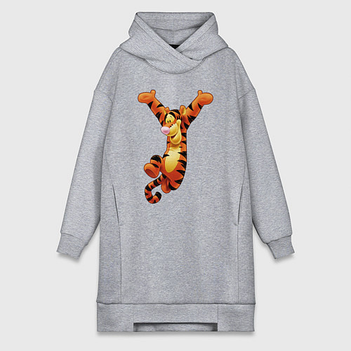 Женская толстовка-платье Винни пух - Тигруля / Меланж – фото 1