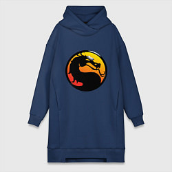 Женская толстовка-платье Mortal kombat logo