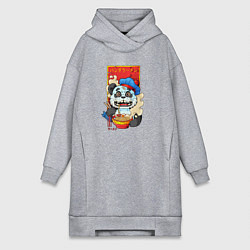 Женская толстовка-платье Панда ест лапшу рамен