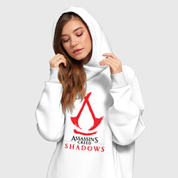 Женское худи-платье Assassins Creed Shadows - badge, цвет: белый — фото 2