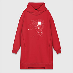 Женская толстовка-платье Сердце хакера