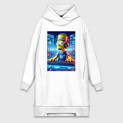 Женское худи-платье Cool Bart Simpson - esport, цвет: белый