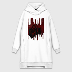 Женское худи-платье Teriffier постер, цвет: белый