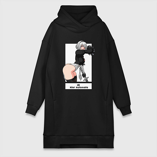 Женская толстовка-платье 2B с катаной / Черный – фото 1