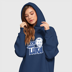 Женское худи-платье Boom shaka Luka, цвет: тёмно-синий — фото 2