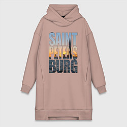 Женская толстовка-платье Санкт-Петербург Лахта центр