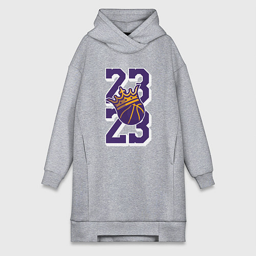 Женская толстовка-платье Король Леброн Джеймс / Меланж – фото 1