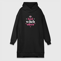 Женское худи-платье Bad witch vibes magic, цвет: черный