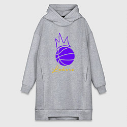 Женское худи-платье Короли Лейкерс, цвет: меланж
