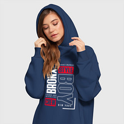 Женское худи-платье Bronx style, цвет: тёмно-синий — фото 2