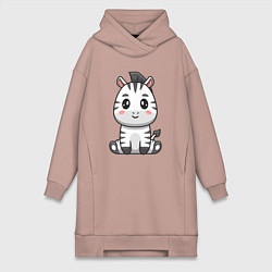 Женская толстовка-платье Весёлая зебра