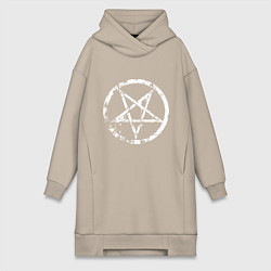 Женское худи-платье Star pentagram, цвет: миндальный