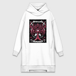 Женское худи-платье Metallica - royal arena Denmark, цвет: белый