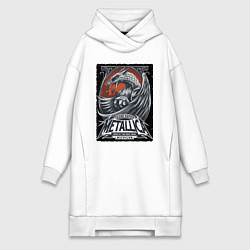 Женское худи-платье Metallica - Michigan playbill Grand rapids, цвет: белый