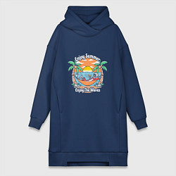 Женская толстовка-платье Скелет на чиле